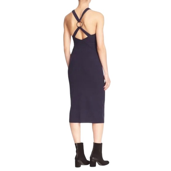 Free People All the Right Angles Bandage Midi Dress in Navy Size Medium - Picture 3 of 11